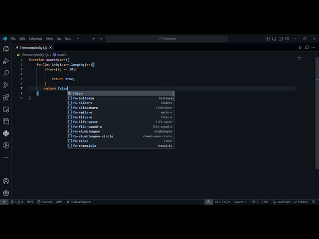 Time complexity in javascript