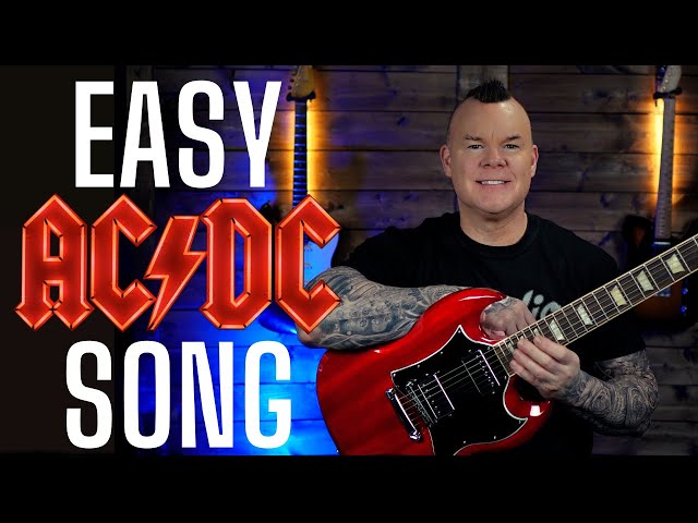 Easy AC/DC Song For Beginners How to Play You Shook Me All Night Long (Beginner Guitar Lesson) 