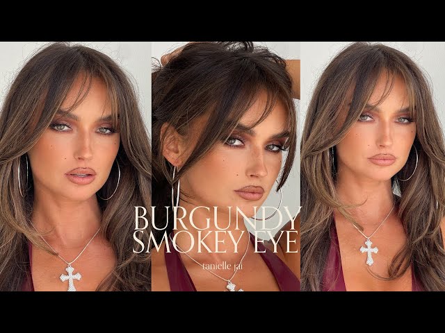 BURGUNDY SMOKEY EYE MAKEUP TUTORIAL
