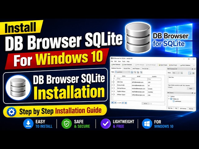 How to download and Install DB Browser for SQLite on Windows 10
