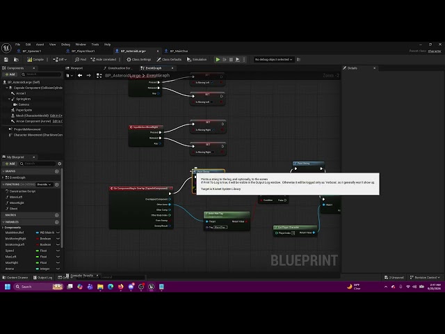 VLGS Space Shooter UE 5.6 - Debugging