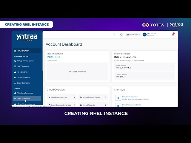 Welcome to the Yntraa Cloud Portal Walkthrough