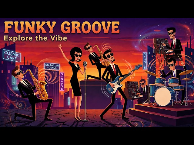 LATE NIGHT GROOVE THEORY 🌙 Smooth Jazz Funk Radio for Focus & Study Flow |🔴 LIVE 24/7