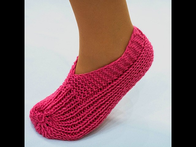 How to Knit One Swatch Slippers | Easy Pattern | Miarti