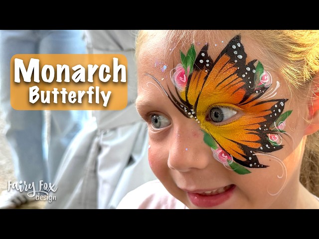 MONARCH Butterfly - Face Paint Tutorial