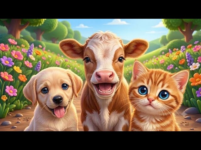 Animal Sounds for Kids | Learn Farm Animal Families | Animal Sounds & Names for Toddlers