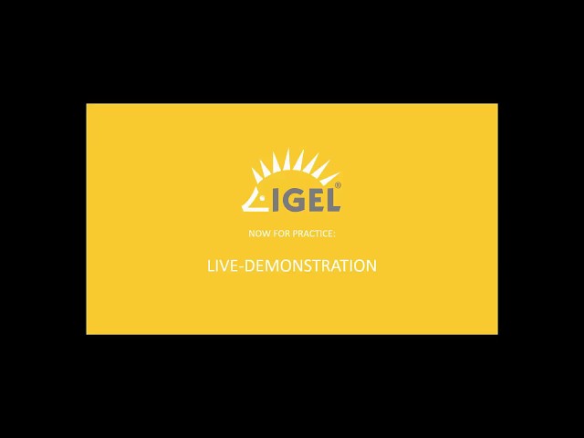 IGEL TechChannel - UMS Basic Webinar 2018