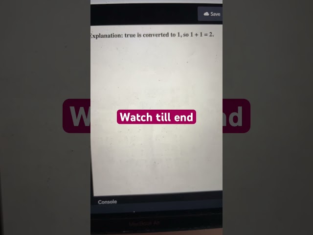 WHAT HAPPENS WHEN YOU ADD TWO BOOLEAN IN JAVASCRIPT#coding #programming #javascript #viralvideo