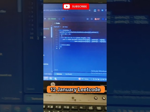 LeetCode 12 Jan 1266. Minimum Time Visiting All Points Solution Java C++ Python JS #shortsvideo