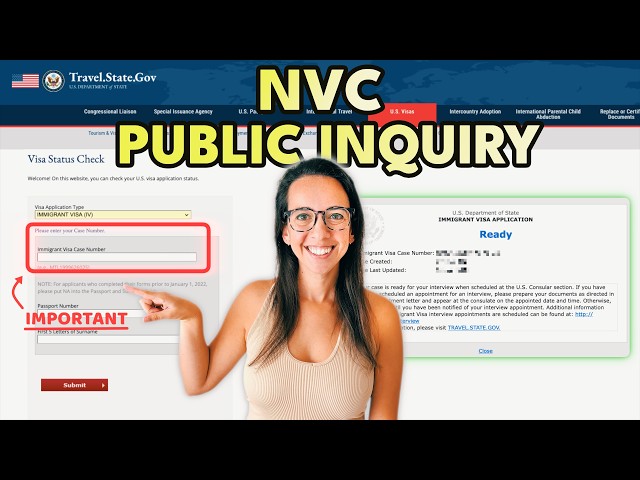 How to make a Public Inquiry with NVC & Check your CASE STATUS