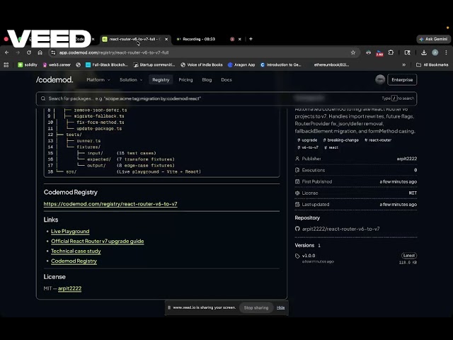React Router v6 → v7 Migration in 30 Seconds (Automated Codemod)Screen Recording   May 3, 2026