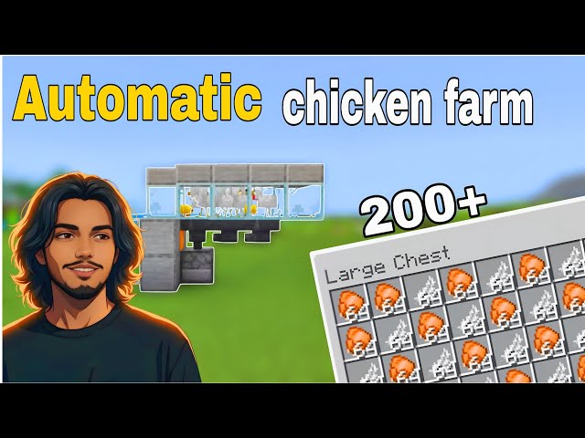Minecraft EASY Automatic Chicken Farm [1.21 & 26.1 & 26.2 & 26.3]