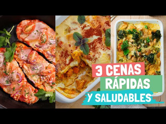 💚 3 CENAS RÁPIDAS y SALUDABLES 🍽️ ¡DELICIOSAS, LIGERAS y FÁCILES de HACER!