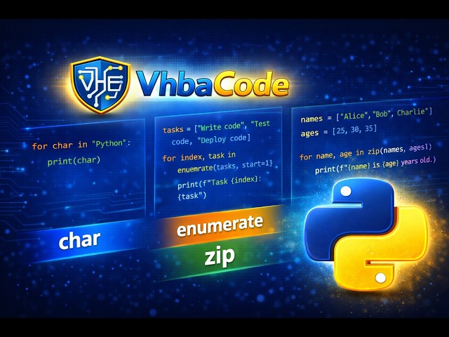 Python for loop examples part 2 | enumerate and zip