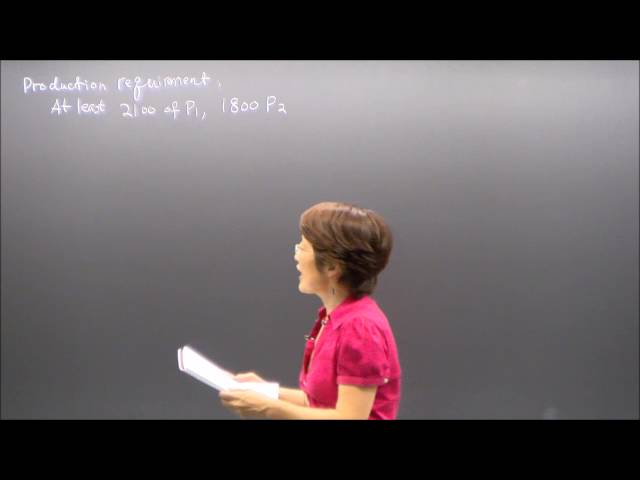 Linear Programming, Lecture 3. More models; Standard form