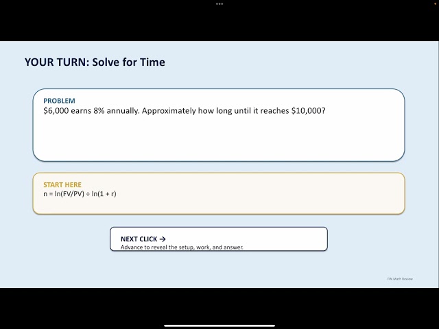 FIN 300 - Math Midterm Review
