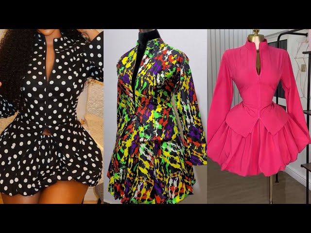 How to Cut and Sew a Princess Dart Front Zipper Top with Bubble Skirt#