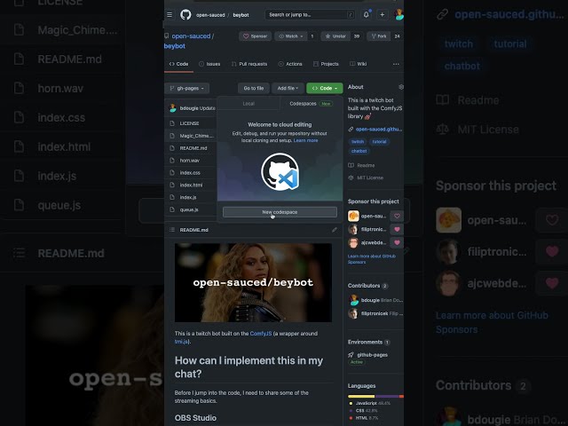 Shareable development environments for your team in GitHub Codespaces