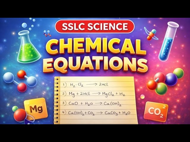 Kseeb I SSLC I Science Chapter 1 Chemical equations I Important equations for exam🔥