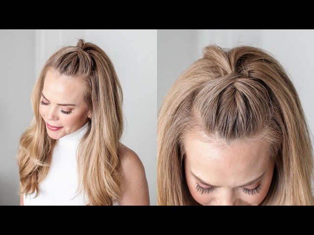 HAIR HACK 🦋🤍 EASY HALFUP ELASTIC HAIRSTYLE