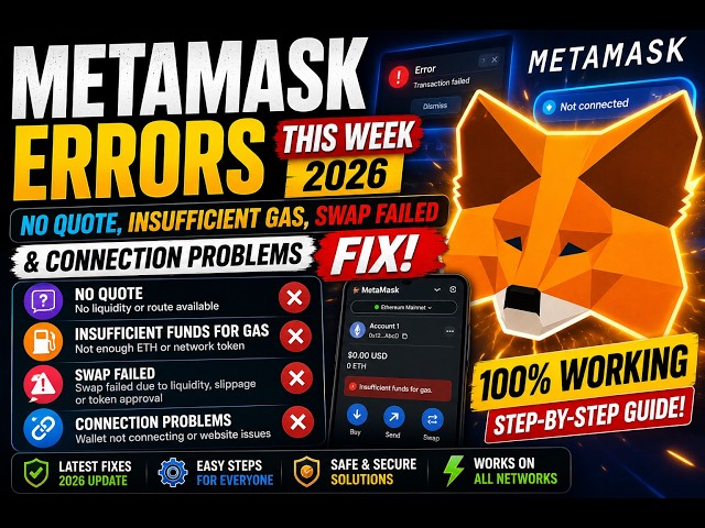 MetaMask Errors This Week  — No Quote, Insufficient Gas, Swap Failed & Connection Problems FIX