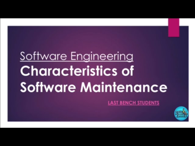Characteristics of Software Maintenance | More useful content in description👇| @LastBenchStudents3 