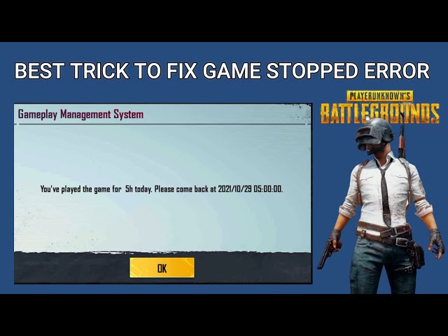 How To Fix Game Stopped Error In PUBG Mobile | Fix PUBG Mobile Has Stopped