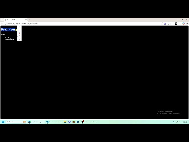 HTML Lists and Images Tutorial