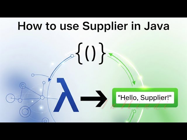 How to use supplier in Java Hindi