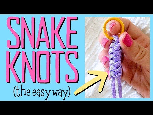 Snake Knots (the easy way) | Easy Paracord & Macrame Knot for Beginners