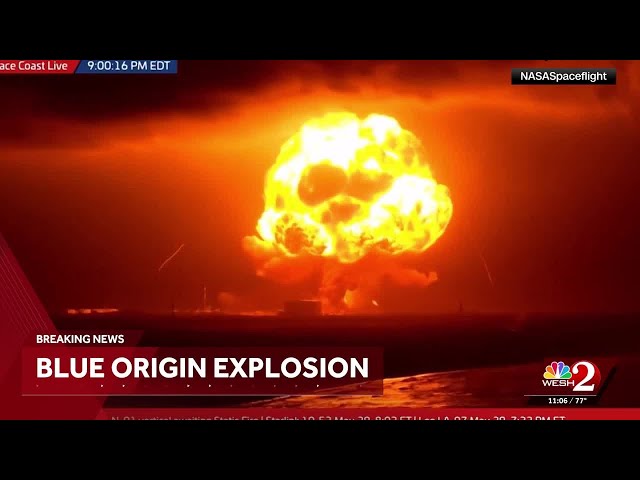 Blue Origin New Glenn rocket explodes on Florida launch pad