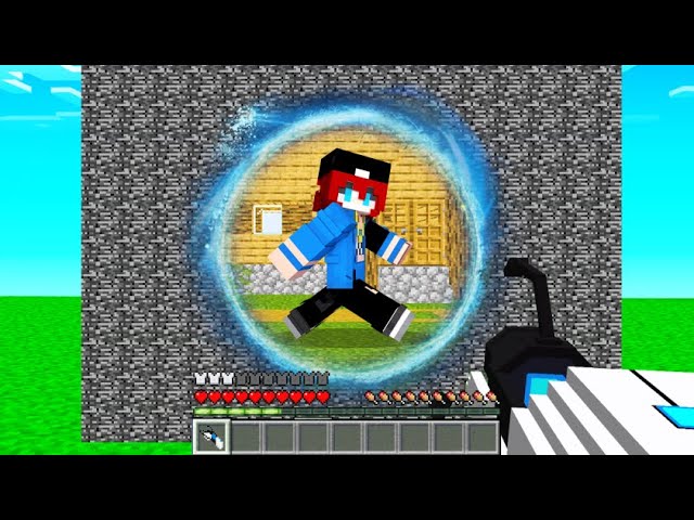 I TROLLED HASANI WITH A PORTAL GUN IN A BUILDING FIGHT!! - Minecraft