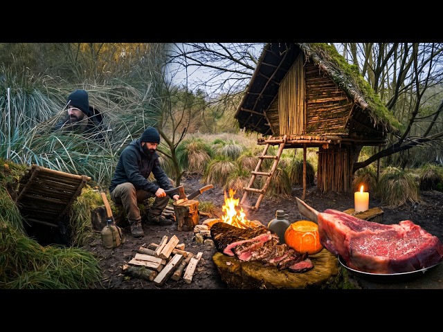 Escaping the Flooded Marsh: Building an Elevated Winter Shelter | by @CyprienAdventures