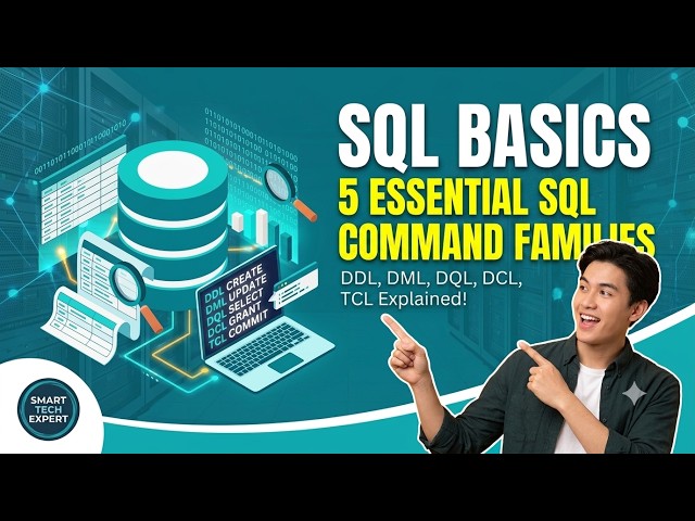 Types of Commands in SQL: DDL, DML, DQL, DCL & TCL | SQL Basics to Advance (Tutorial 02)
