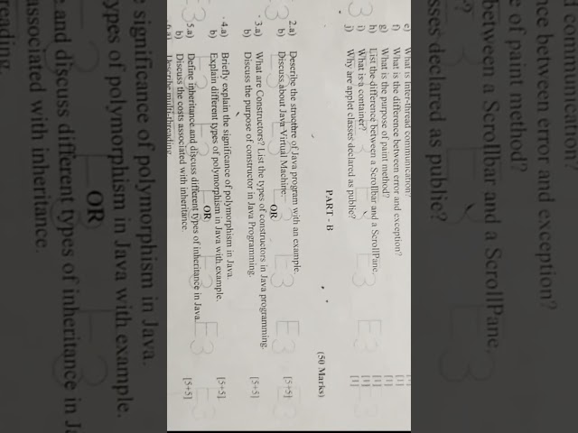 R22 JNTUH OBJECT ORIENTED PROGRAMMING THROUGH JAVA CSE(AI&ML)-JULY/AUGUST-2024#shorts#questionpaper