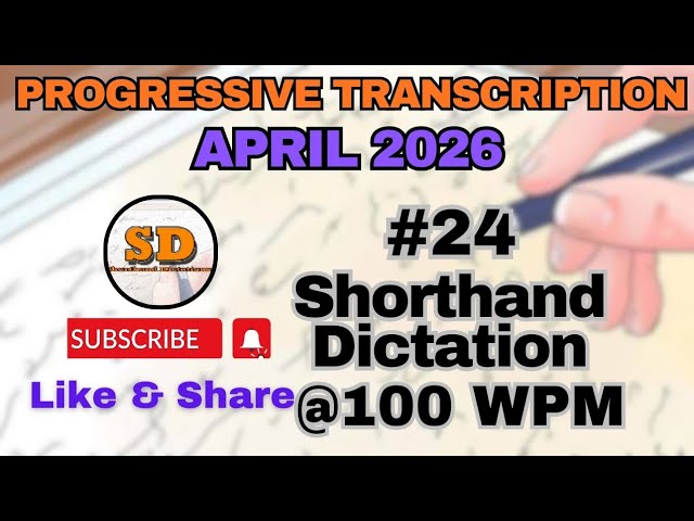 #24 | @100 wpm | Progressive Magazine | April 2026 | Shorthand Dictations | 840 words