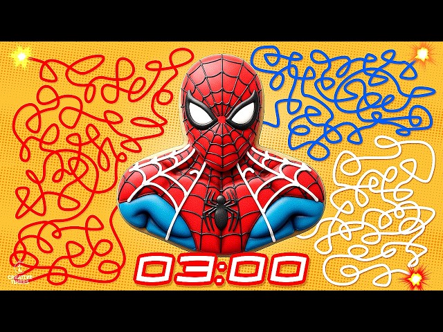 3 MINUTE Timer - SPIDER-MAN (COOKIE BOMB) 🕸️🍪​​ Classroom Countdown with Music