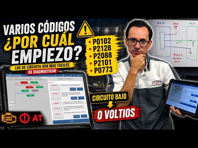 P0102, P2128, P2088, P2101 y P0773: ¿Por Cuál Código Empiezo el Diagnóstico?