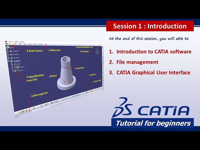 Session 1 - CATIA Software tutorials for beginners