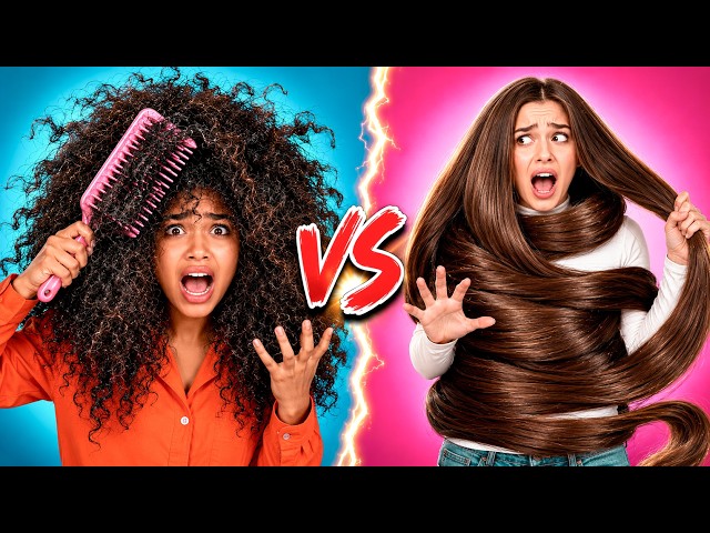 Short Hair vs Long Hair! Funny Hair Problems