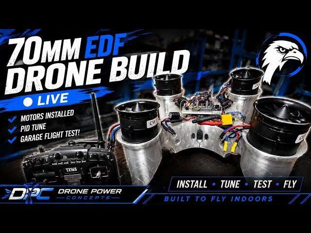 🔴 LIVE: 70mm EDF Drone Build | Motors, PID Tuning & First Flight Test