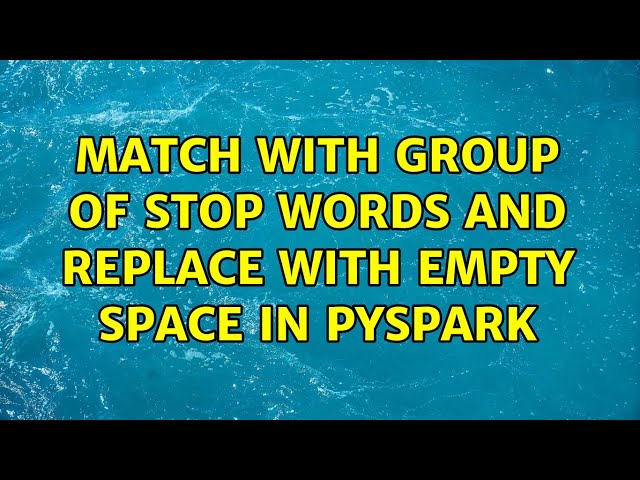 match with group of stop words and replace with empty space in Pyspark