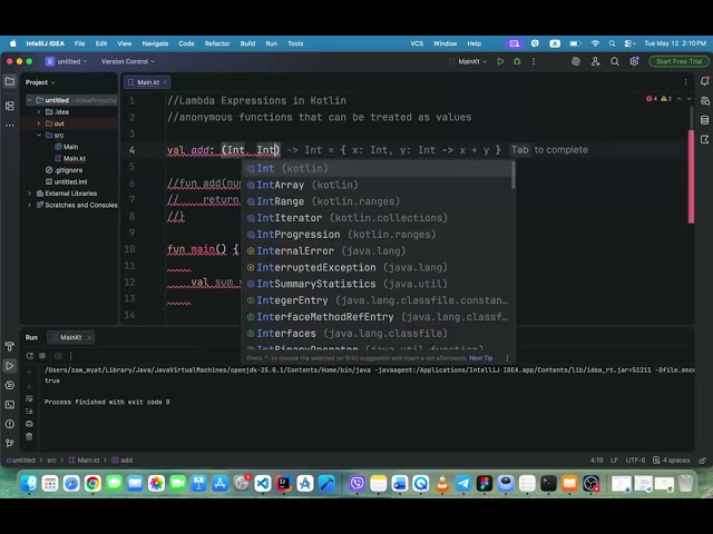 #16 lambda expression in Kotlin