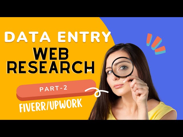 Web research tutorial data entry full course part 2 | Data entry new Tutorial 2023