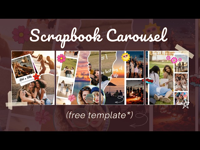 How to Create a Digital Scrapbook Carousel in Canva + FREE Template