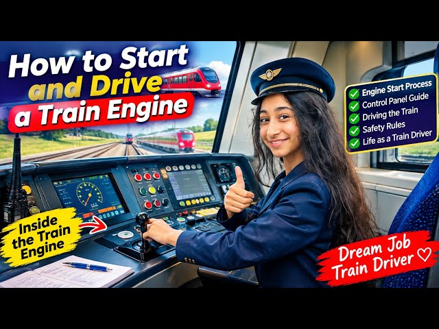 How to Start & Drive a Train Engine 🚆 | Complete Train Driver Training Inside the Cab!