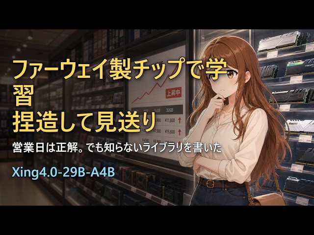 中国電信の「Xing4.0-29B-A4B」を移植版llama.cppで日本語6問実測してみた｜営業日は正解、でも架空ライブラリを捏造して見送り｜ローカルLLM検証