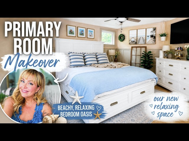 🌊🐚 Turning Our Bedroom Into a Relaxing Coastal Oasis | BEDROOM MAKEOVER | Charlotte Grove Farmhouse