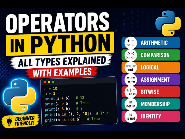 Python Operators Explained | All Types with Examples