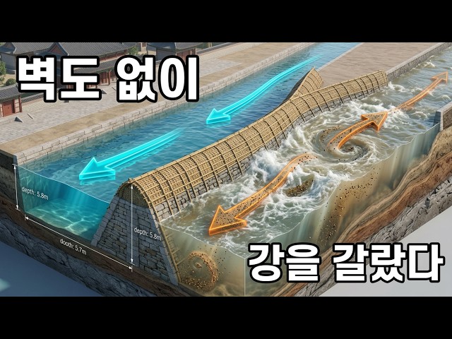 벽 하나 없이 강을 둘로 가른다는 게 말이 될까요?
